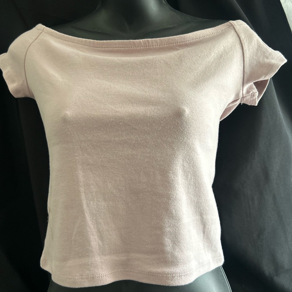 Women's Off-Shoulder Pink Top